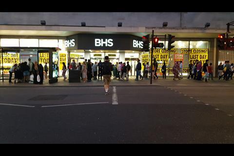 A small crowd began to gather as the final shoppers emerged from BHS Oxford Street